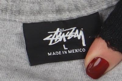 Stussy Men’s Grey Graphic Art Print L Short Sleeve T-Shirt