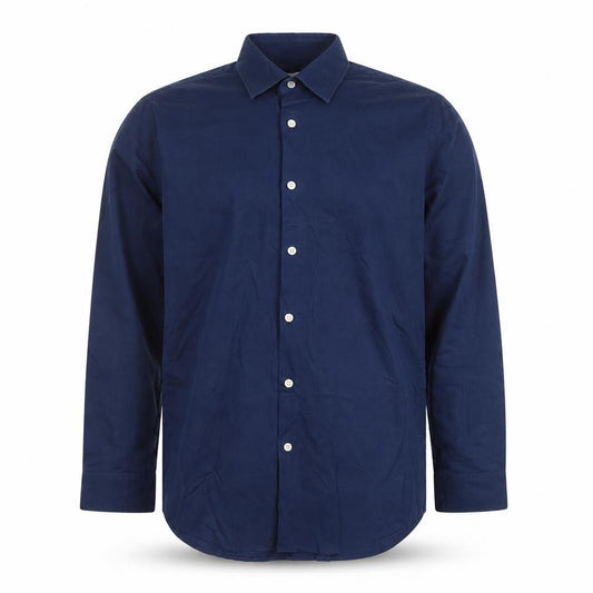 Zara Men Blue Slim Fit Long Sleeve Formal Dress Shirt Size L