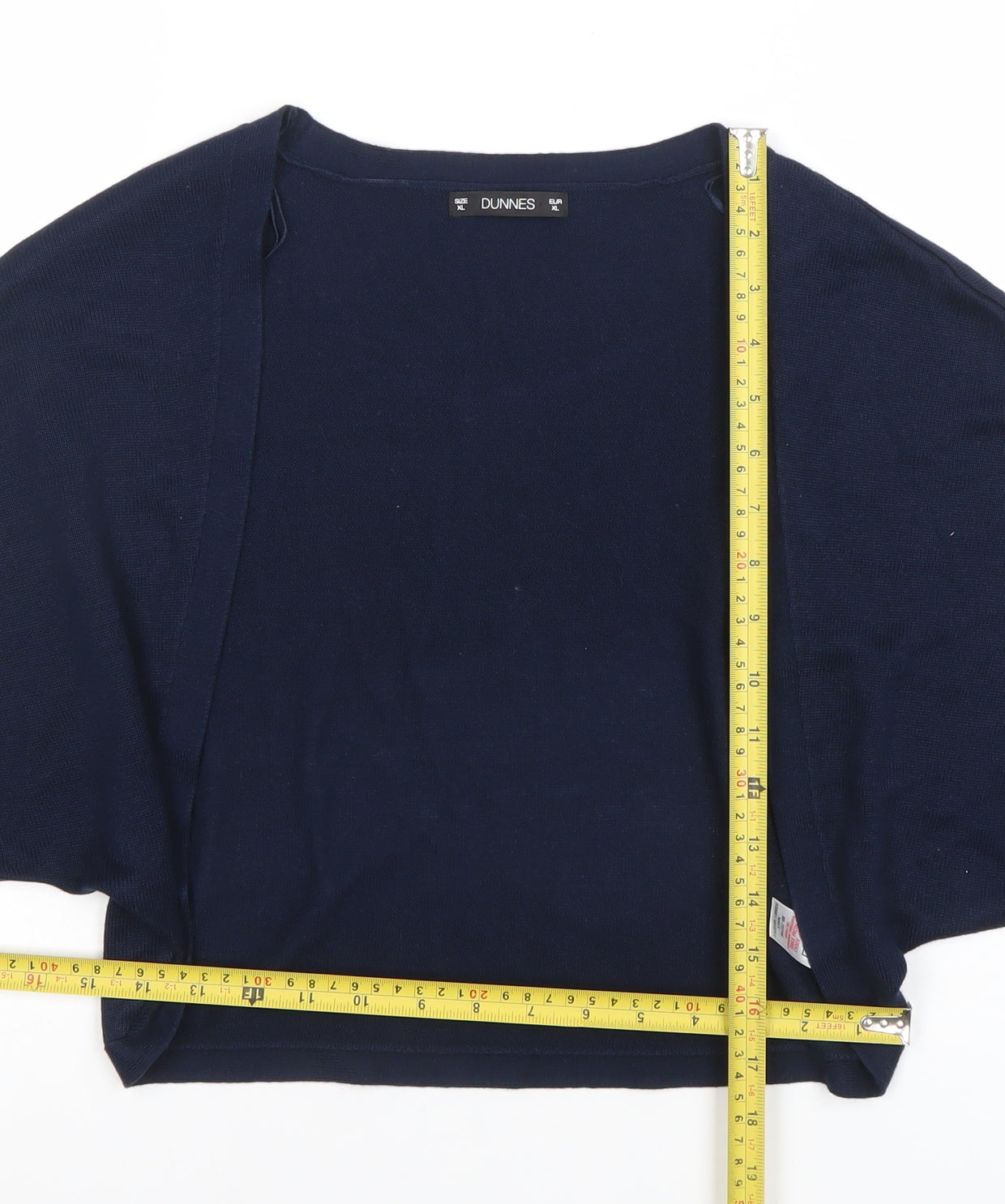 Dunnes Women’s Blue Lightweight Shrug Cardigan XL Relaxed Fit