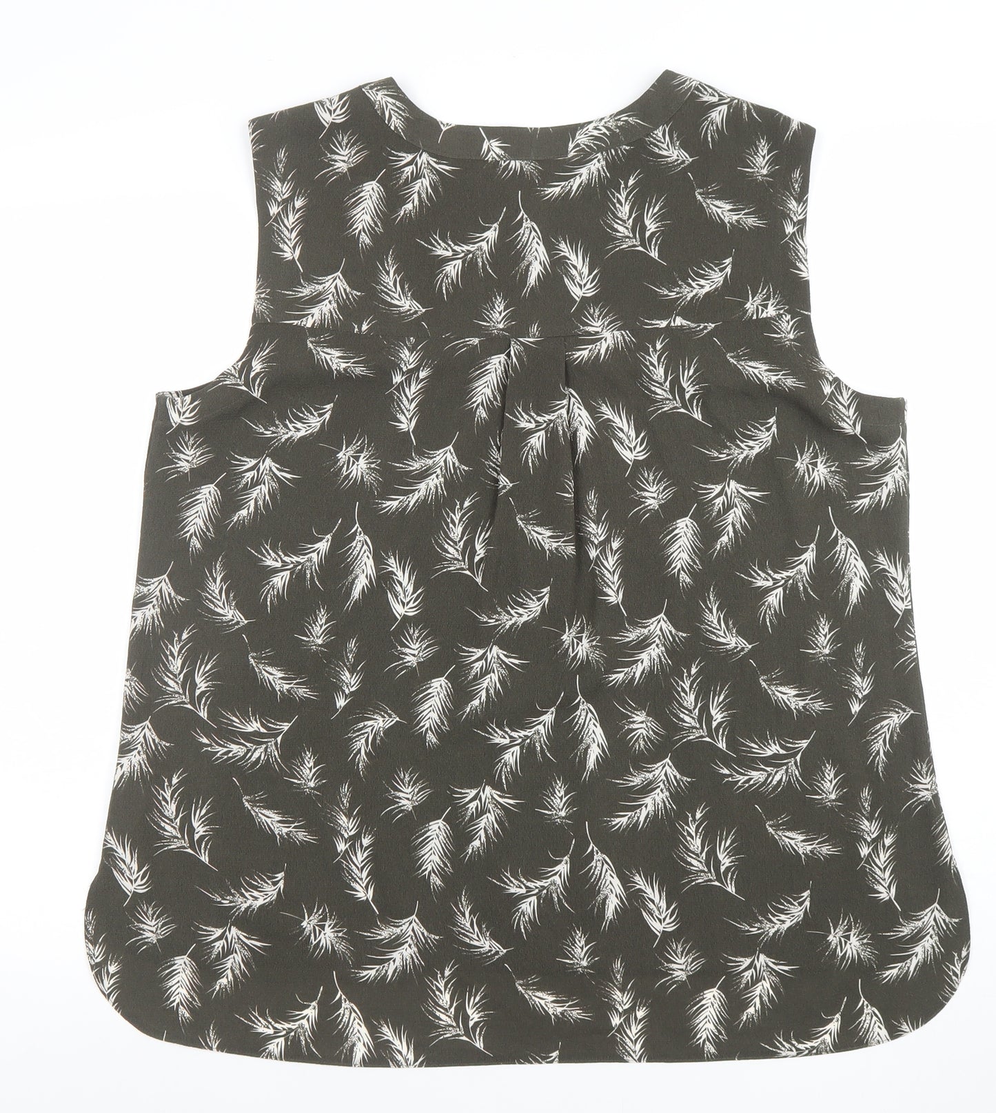 Dunnes Women’s Black Floral Zip Sleeveless Tunic Blouse Size 18