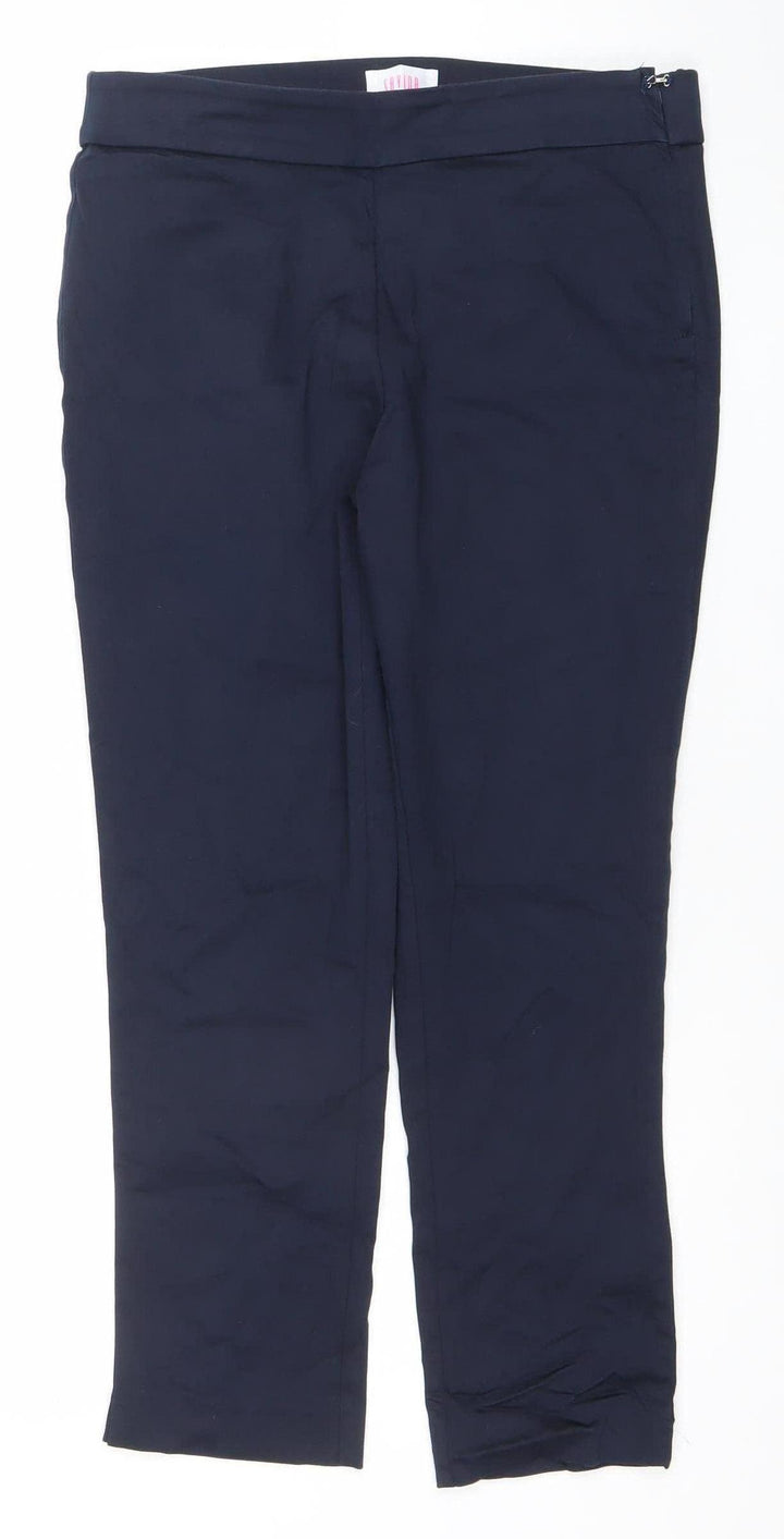 Savida Women's Blue Slim Fit Ankle Zip Jeans Size 12