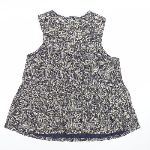 Next Women Blue Geometric Sleeveless Tunic Blouse Size 12