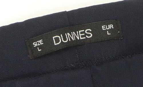 Dunnes Women Blue L Stretch Slim Trousers