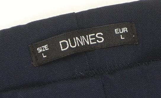 Dunnes Women Blue L Stretch Slim Trousers
