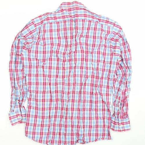 Olymp Men’s Multicoloured Check Long Sleeve Cotton Dress Shirt L