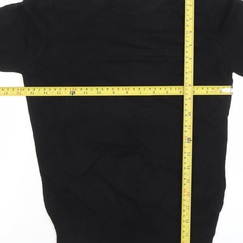 Warehouse Women's Black Crew Neck Long Sleeve Jumper Size 10