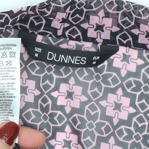 Dunnes Womens Pink Floral Long Sleeve Blouse Size M