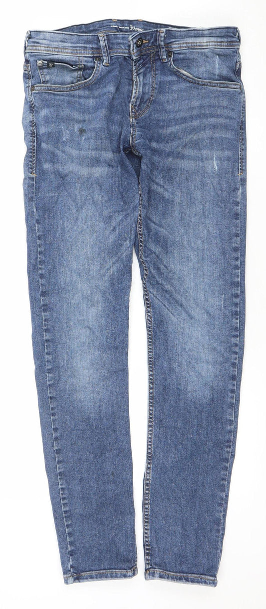 Tom Tailor Denim Men's Blue Slim Straight Jeans Medium Wash 32/34