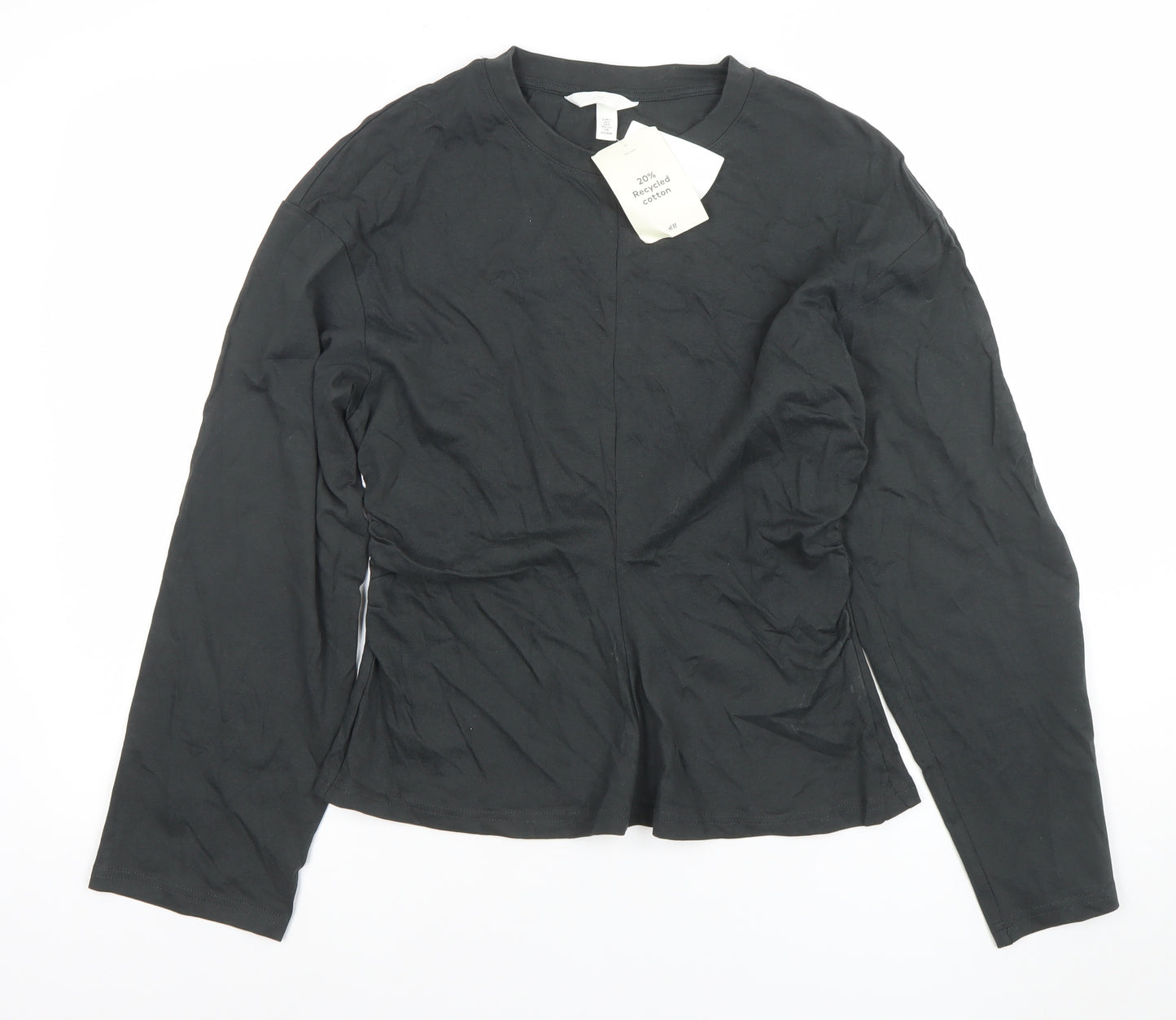 H&M Women’s Black Long Sleeve Cotton Basic T-Shirt Size S