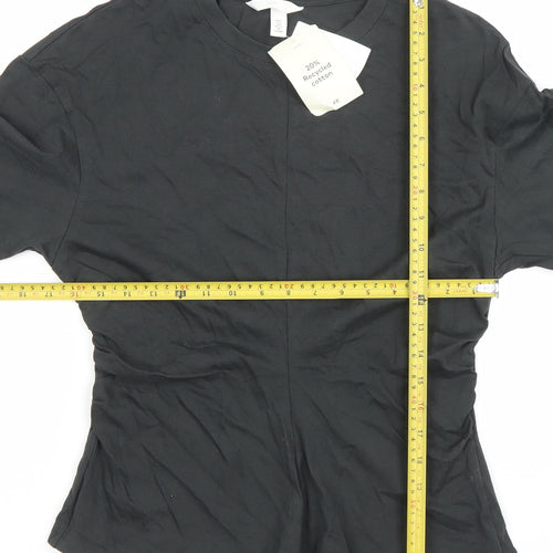 H&M Women’s Black Long Sleeve Cotton Basic T-Shirt Size S