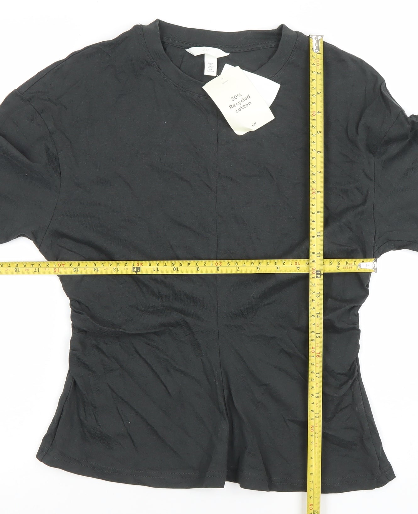 H&M Women’s Black Long Sleeve Cotton Basic T-Shirt Size S