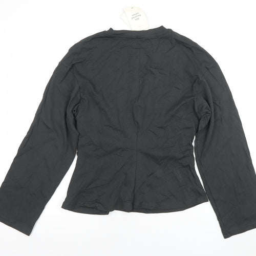 H&M Women’s Black Long Sleeve Cotton Basic T-Shirt Size S