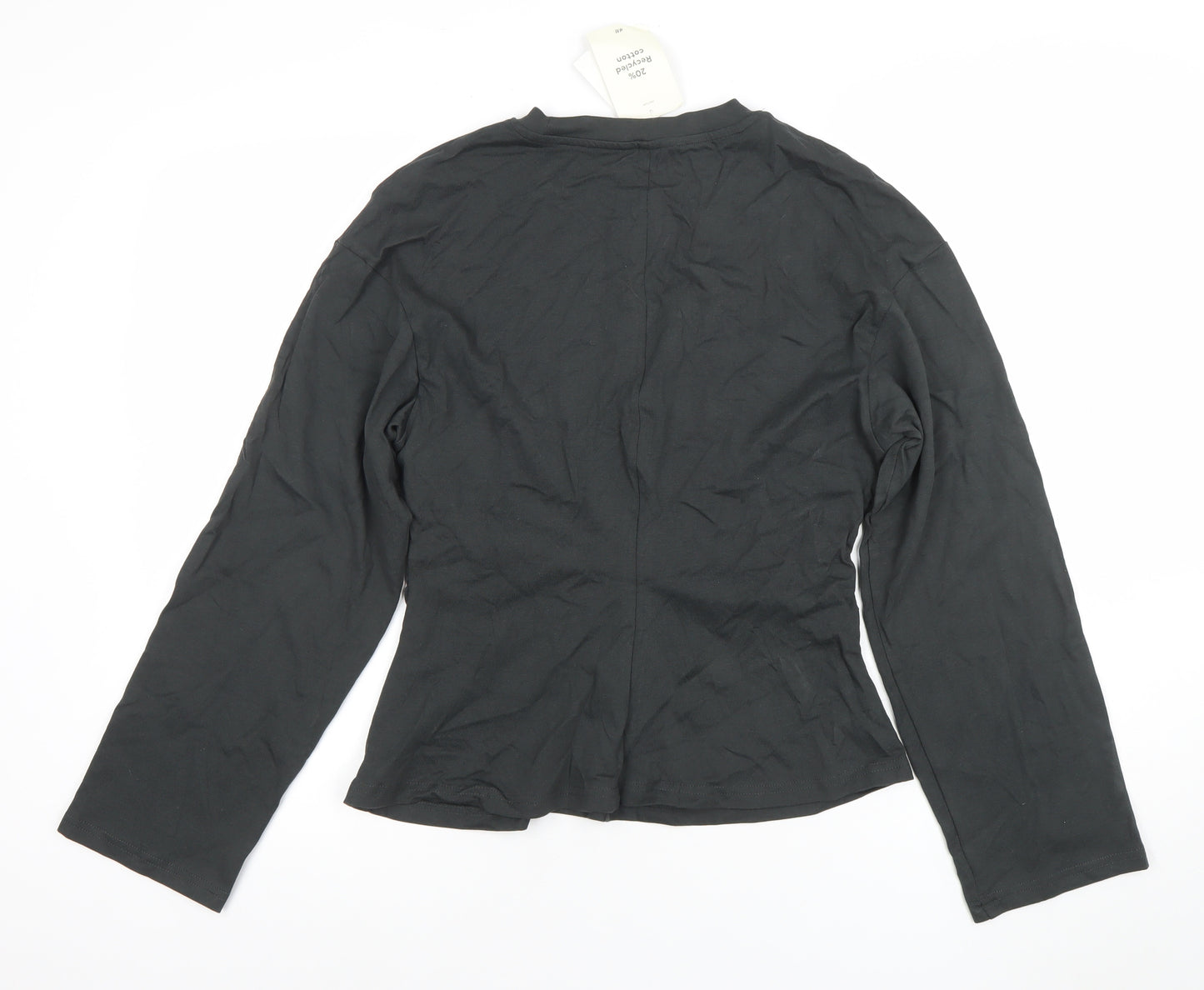 H&M Women’s Black Long Sleeve Cotton Basic T-Shirt Size S