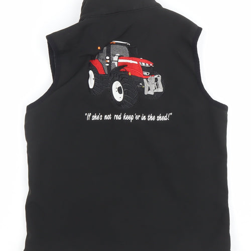 Impact Protection Boys Black 7-8 Years Tractor Embroidered Softshell Bodywarmer