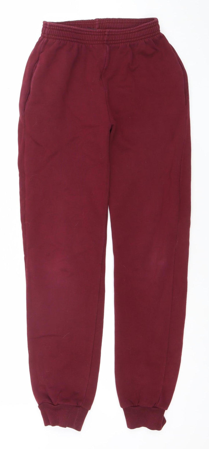 Hunter Boys Red Jogger Trousers 10-11 Years Cotton Blend Fleece Sweatpants
