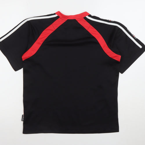 O'Neills Boys Black Red Sports T-Shirt 10-11 Years Quick Dry Activewear Top