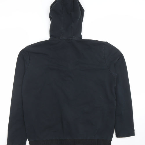 Puma Womens Black Full Zip Hooded Sweatshirt Size L Cotton Blend