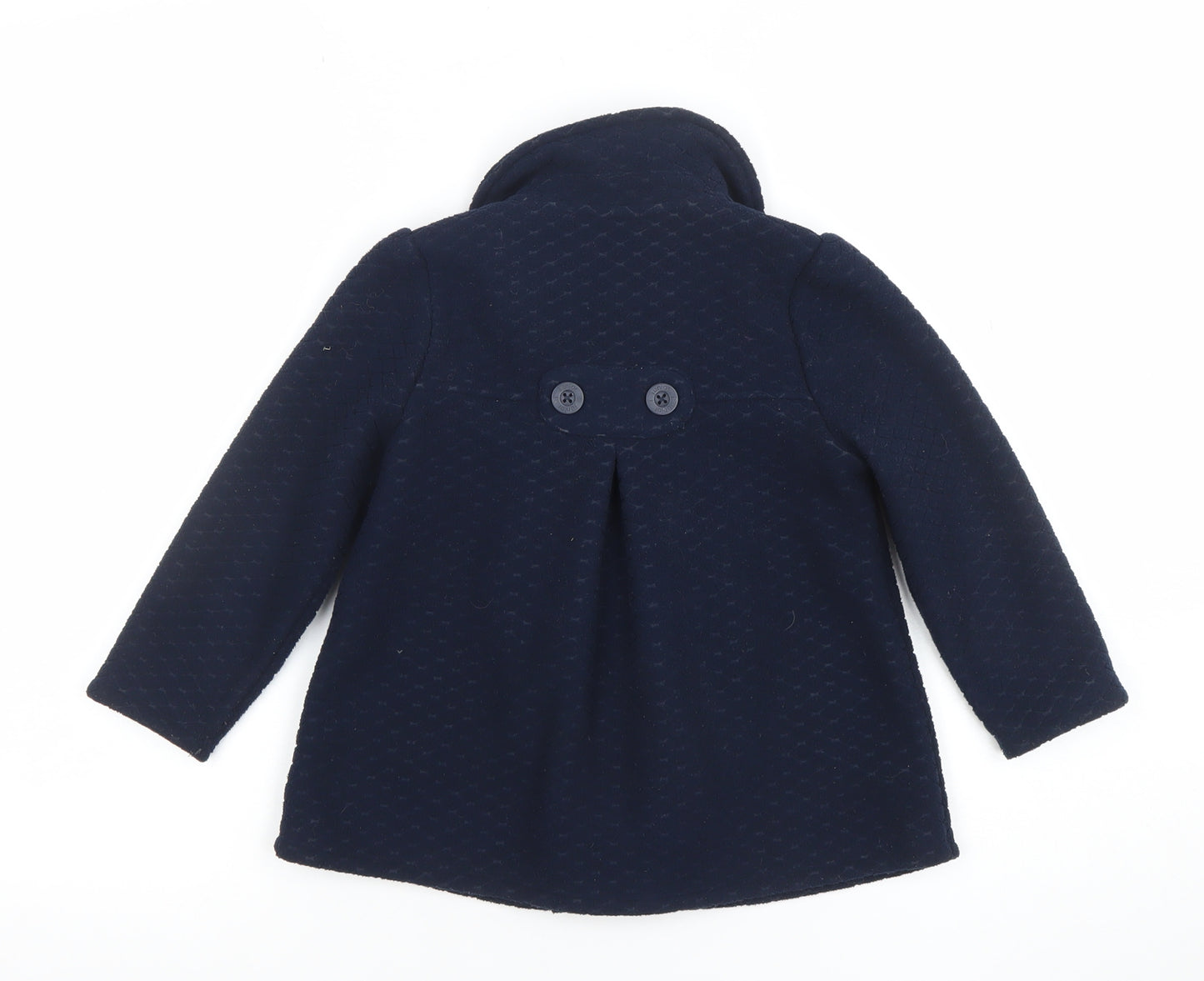 Jasper Conran Junior Girls Blue Pea Coat 4-5 Years Double Breasted Winter Jacket