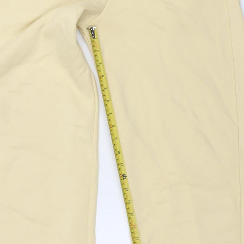 Zara Women Beige Cotton Blend Jogger Trousers Size S