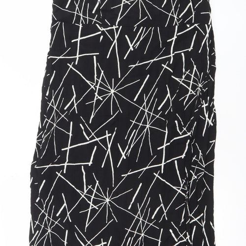 Windsmoor Women’s Black Geometric Sleeveless Sheath Dress Size 16