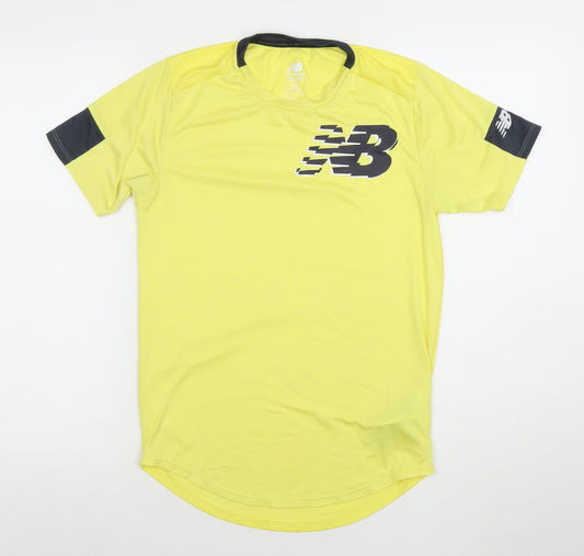 New Balance Men's Yellow XS Athletic Running T-Shirt