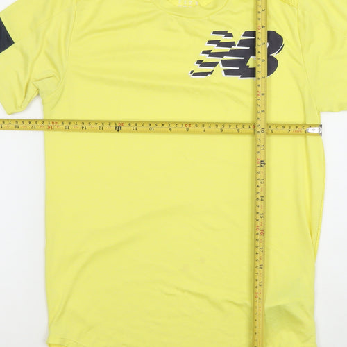 New Balance Men's Yellow XS Athletic Running T-Shirt