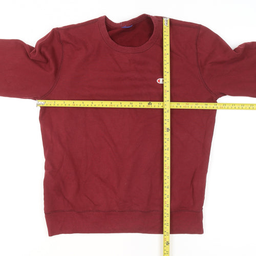 Champion Men's Red Crew Neck Pullover Sweatshirt Size S