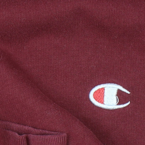 Champion Men's Red Crew Neck Pullover Sweatshirt Size S