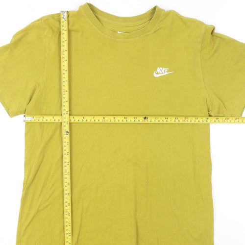 Nike Men's Green Cotton Crew Neck Short Sleeve T-Shirt Size M