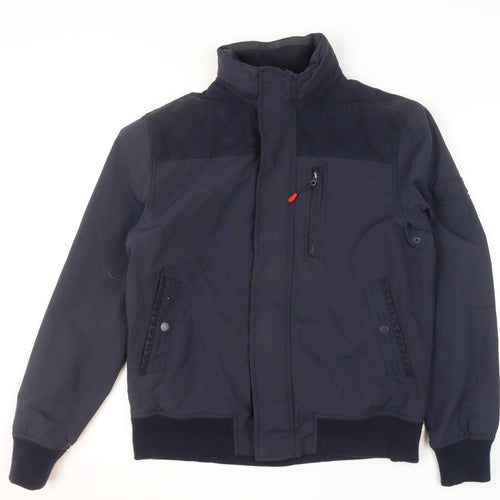 FatFace Men's Blue Bomber Jacket M Regular Fit Windproof Casual