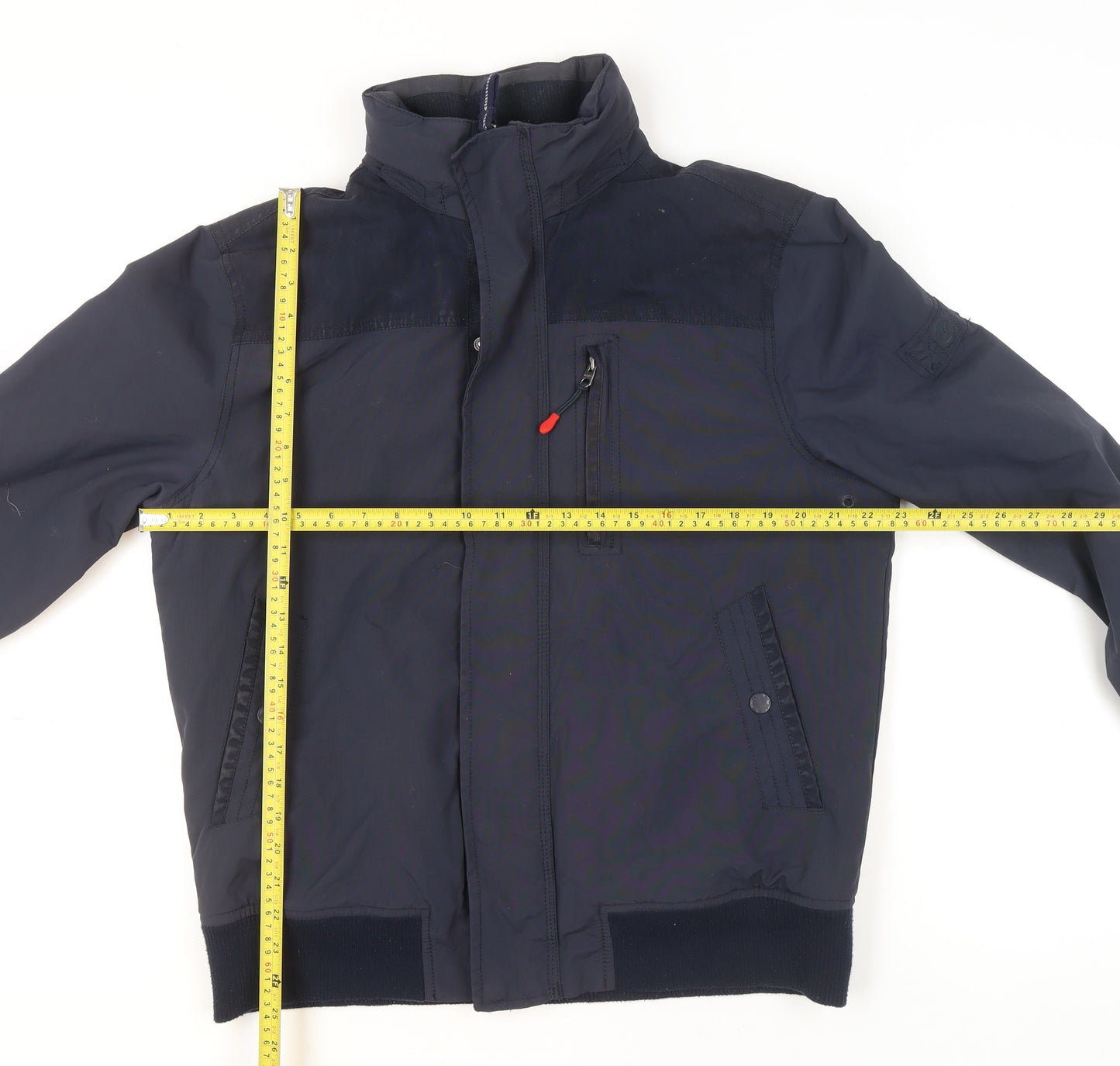 FatFace Men's Blue Bomber Jacket M Regular Fit Windproof Casual