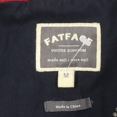 FatFace Men's Blue Bomber Jacket M Regular Fit Windproof Casual