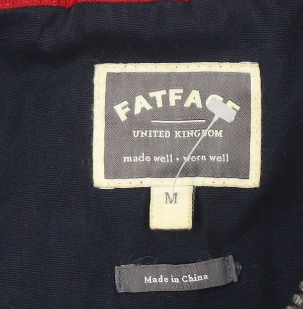 FatFace Men's Blue Bomber Jacket M Regular Fit Windproof Casual