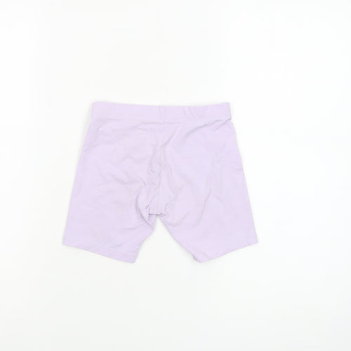 Nike Girls Purple Biker Shorts 6-7 Years Stretch Cotton Blend Activewear