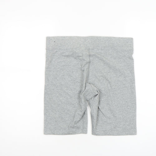Nike Womens Grey Biker Activewear Shorts L Stretch Slim Fit
