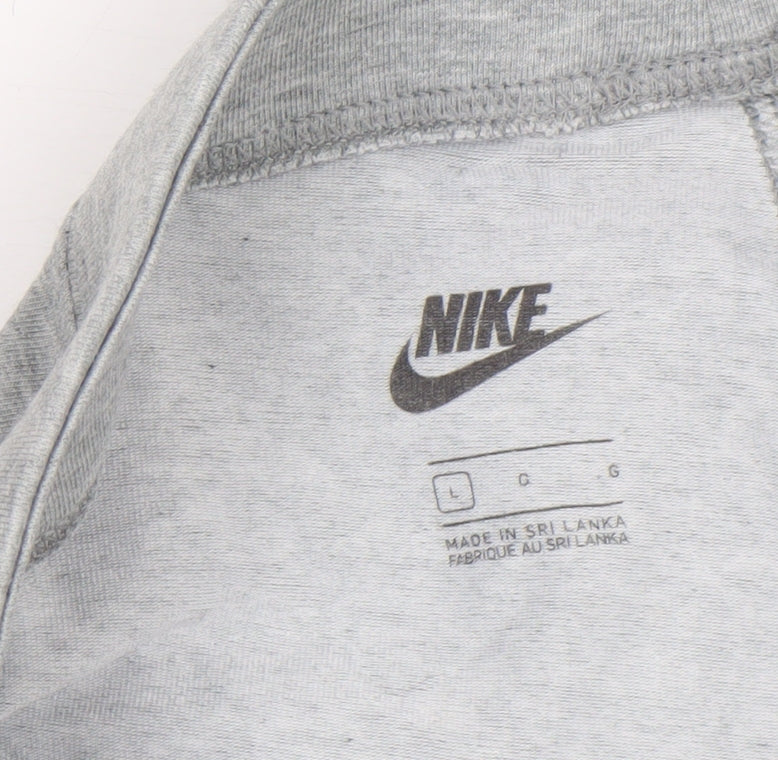 Nike Womens Grey Biker Activewear Shorts L Stretch Slim Fit