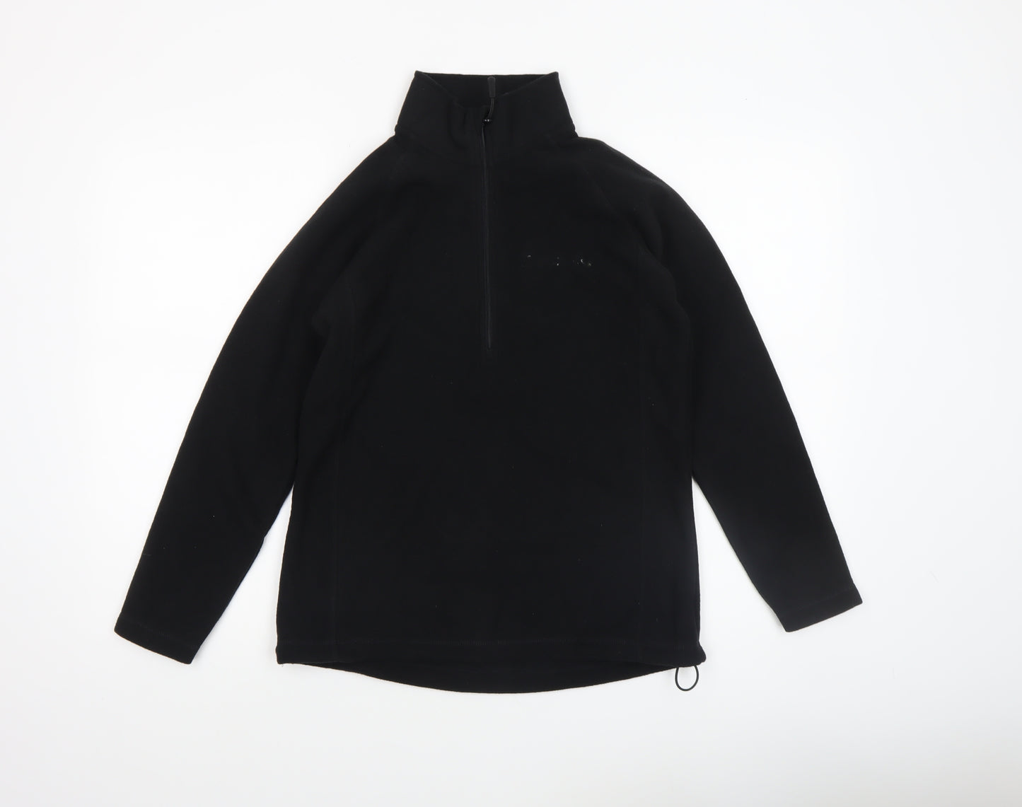 Clad Women’s Black Fleece 1/4 Zip Pullover Sweatshirt Size 8