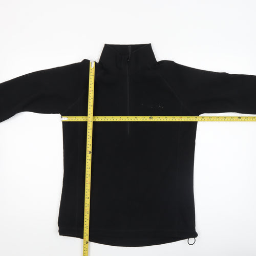 Clad Women’s Black Fleece 1/4 Zip Pullover Sweatshirt Size 8