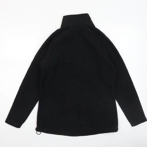 Clad Women’s Black Fleece 1/4 Zip Pullover Sweatshirt Size 8