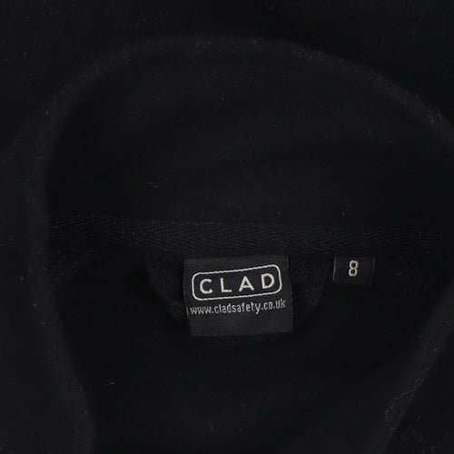 Clad Women’s Black Fleece 1/4 Zip Pullover Sweatshirt Size 8
