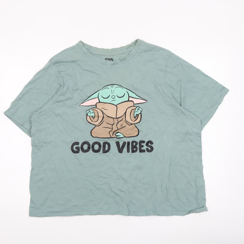 Star Wars Women Green XL T-Shirt Nightshirt with Grogu Graphic
