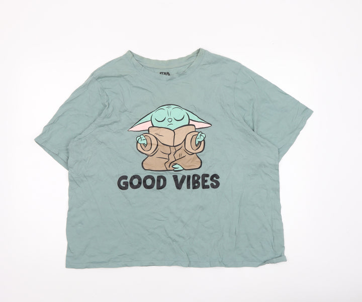 Star Wars Women Green XL T-Shirt Nightshirt with Grogu Graphic