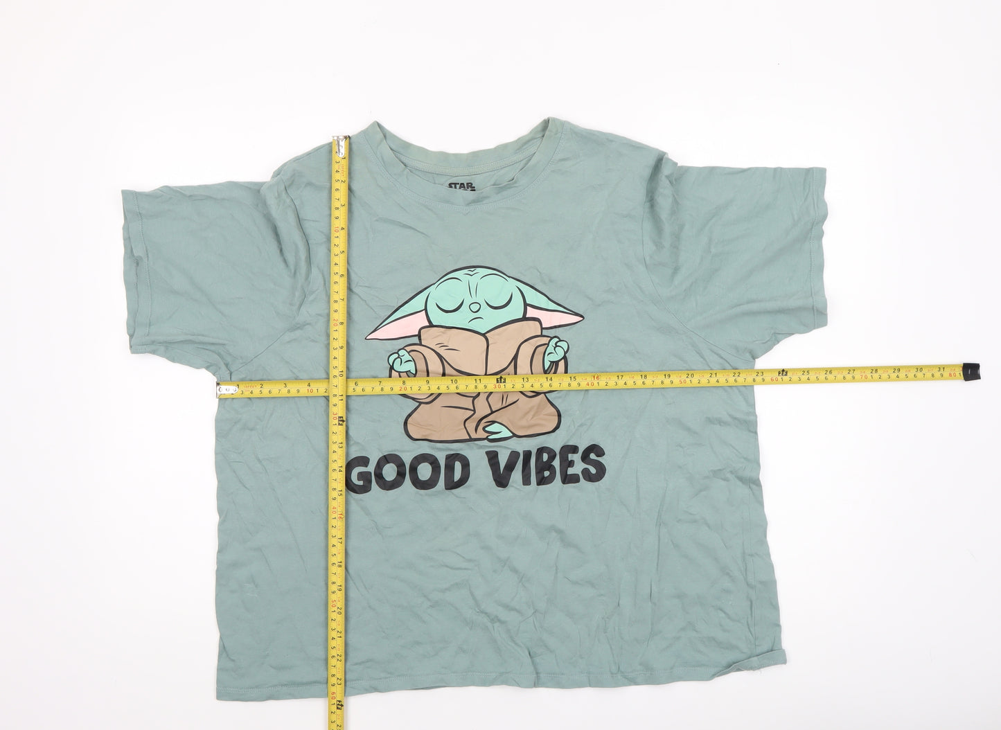 Star Wars Women Green XL T-Shirt Nightshirt with Grogu Graphic