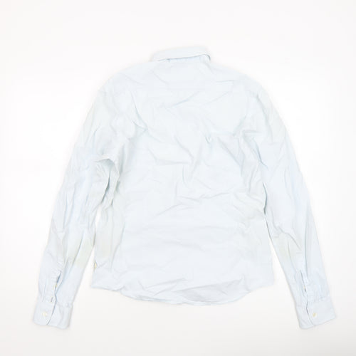 Scotch & Soda Men's White Cotton Long Sleeve Formal Dress Shirt M