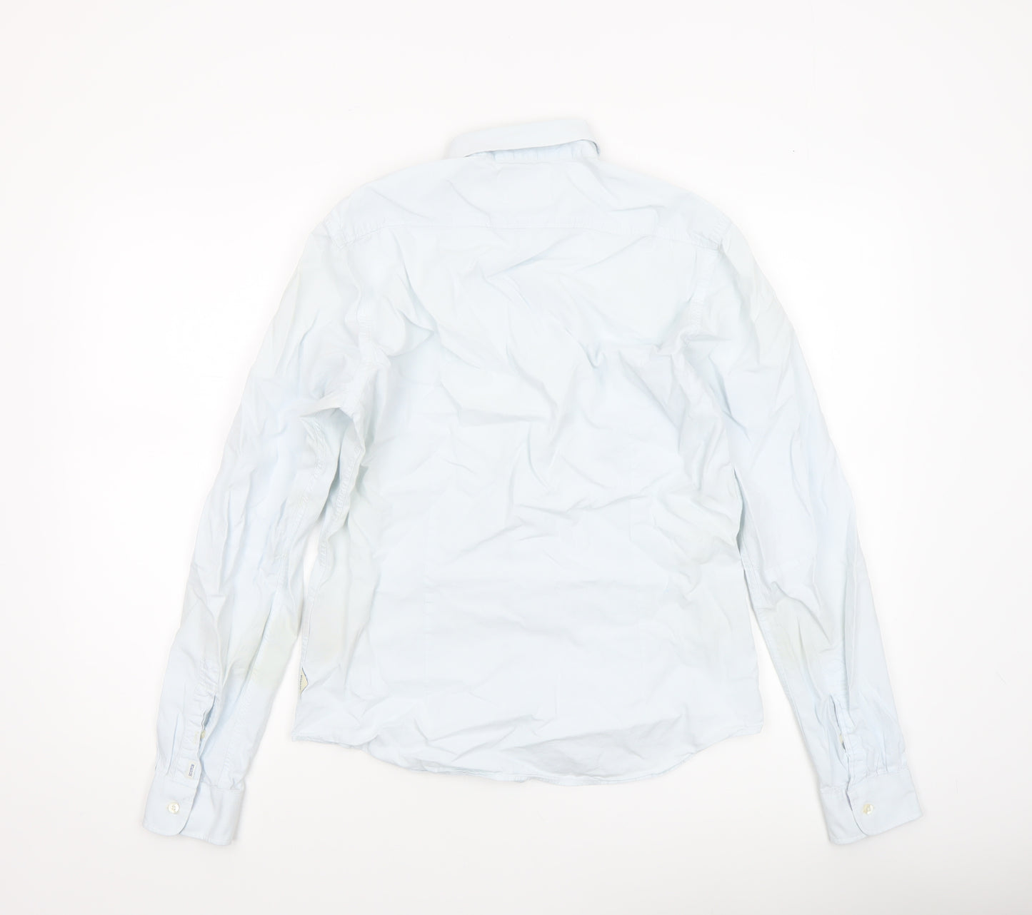 Scotch & Soda Men's White Cotton Long Sleeve Formal Dress Shirt M