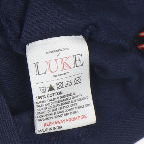 Luke Junior Boys Blue 8-9 Years Polo Shirt Cotton Short Sleeve