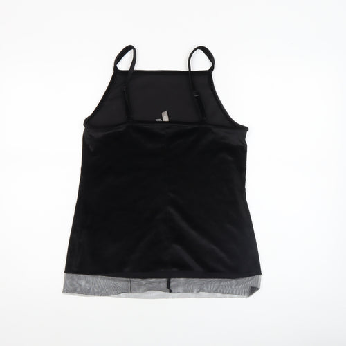 ASOS Women’s Black Velvet Camisole Tank Top Size 6 Adjustable Straps