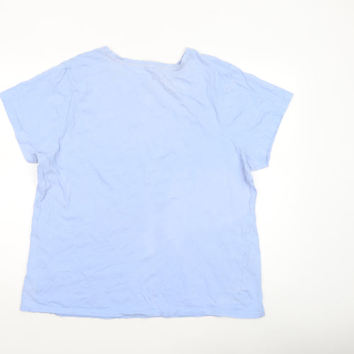 Disney Women’s Blue Stitch Nightshirt XL T-Shirt Style Cotton