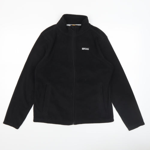 Regatta Boys Black Fleece Full Zip Jacket 14 Years Warm Lightweight Outdoor