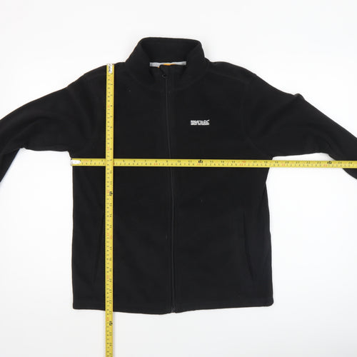 Regatta Boys Black Fleece Full Zip Jacket 14 Years Warm Lightweight Outdoor